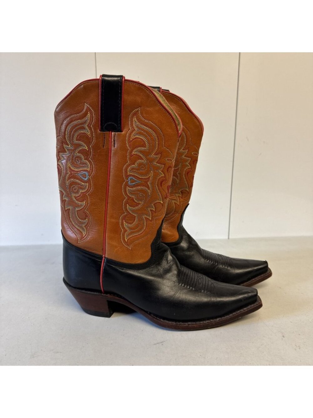 TONY LAMA WESTERN COWBOY‎ RIDING BOOTS HANDMADE USA LEATHER 8 US WOMEN BEYONCE